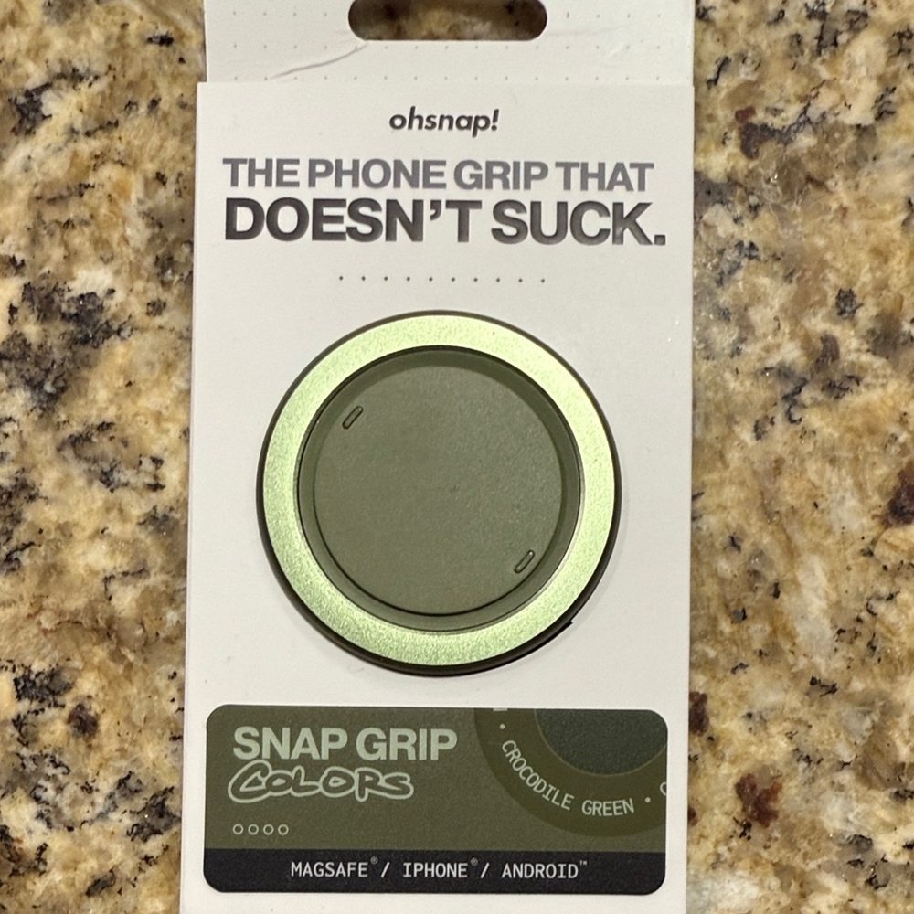 OhSnap Crocodile Green Phone Grip